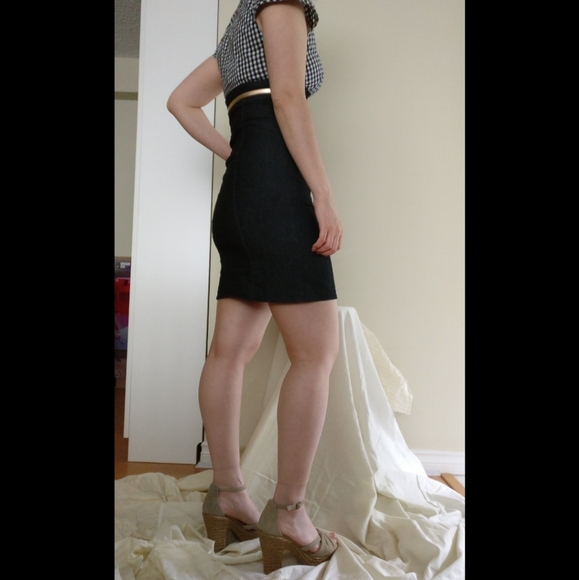 GUESS gingham Jean mini dress size xs/xxs - Picture 6 of 8